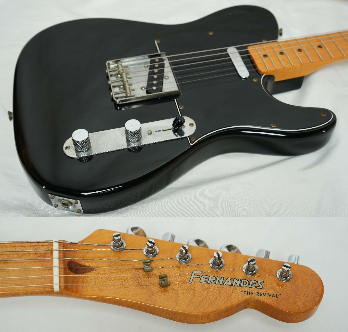 メンテ済 FERNANDES THE REVIVAL テレキャスター BLK Yahoo!オークション - FERNANDES THE REVIVAL RTE-45 '76 MODEL