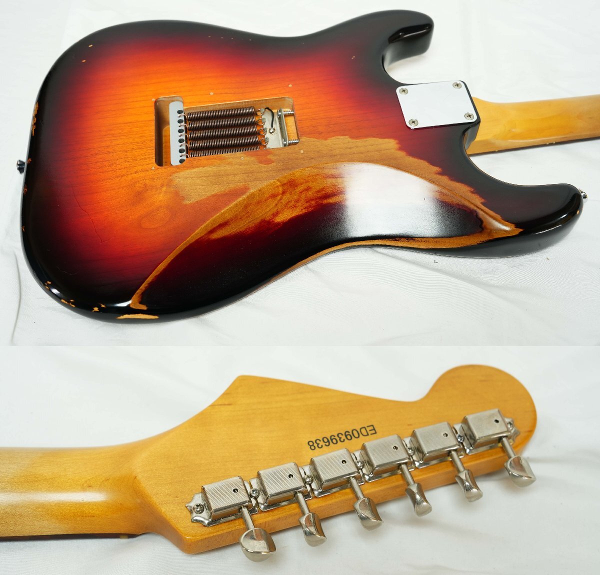 ★EDWARDS by ESP★E-SE-128LT/RE 3TS(改) レリック&オールラッカー John Fruscianteモチーフ ストラトキャスター 美品 エドワーズ 2009年_画像4