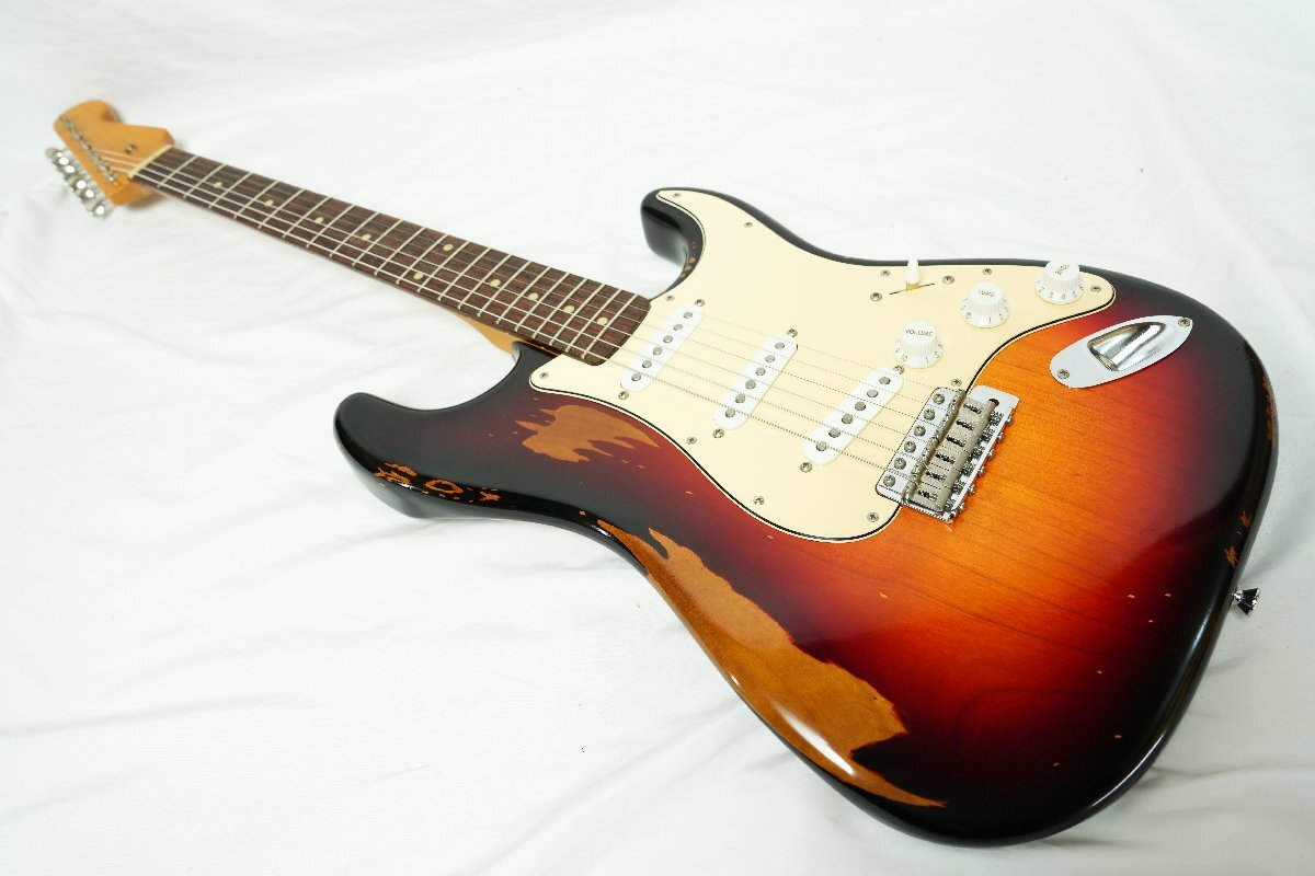 ★EDWARDS by ESP★E-SE-128LT/RE 3TS(改) レリック&オールラッカー John Fruscianteモチーフ ストラトキャスター 美品 エドワーズ 2009年_画像10