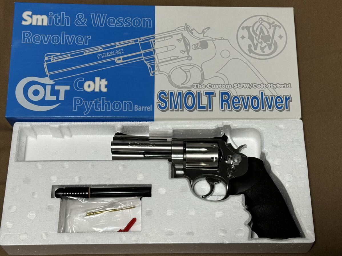 タナカ Smith&Wesson Revolver COLT PYTHON Barrel SMOLT version3 Stainless 4inch ガスガンの画像1