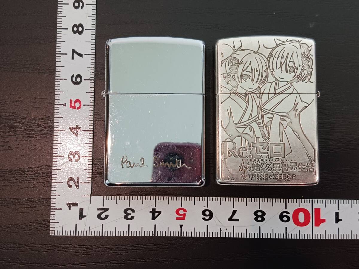 13338-02★zippo/ジッポ Paul Smith Re:ゼロから始める異世界生活 ライター 2点セット 喫煙具★