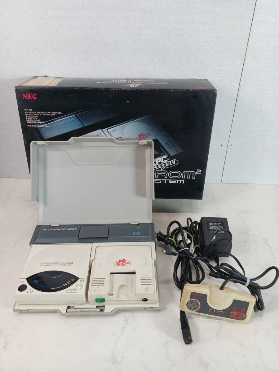 13328-05★NEC PCエンジン本体(PI-TG001) ＋ PC Engine CD-ROM Player(CDR-30A)CD-ROM SYSTEM インターフェースユニット★の画像1