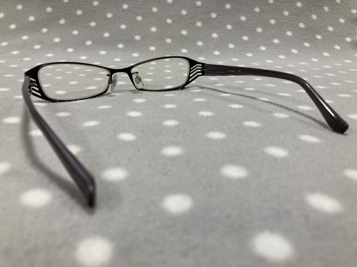 眼鏡市場 ALOOK アルク ALK-8583 4 BK メガネ 度入りレンズ付き レンズ軽度な汚れ有り フレーム問題無し 中古品 _画像3