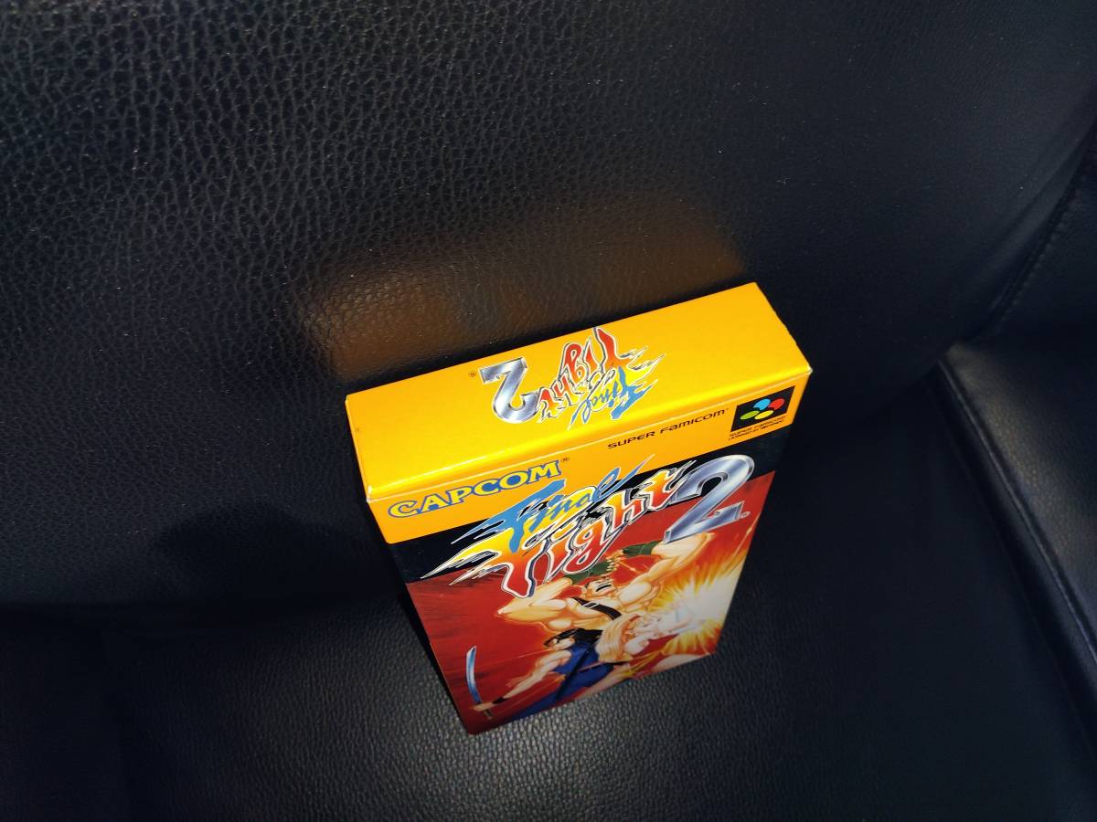 新品 完品 ファイナルファイト2 カセット 箱、説明書 CAPCOM Final Fight 2 SFC スーパーファミコン 黄ばみなし 完品 超美品_画像3