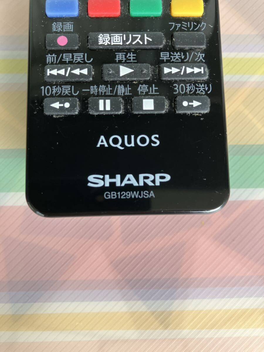 シャープ AQUOS テレビ リモコン GB129WJSA _画像3