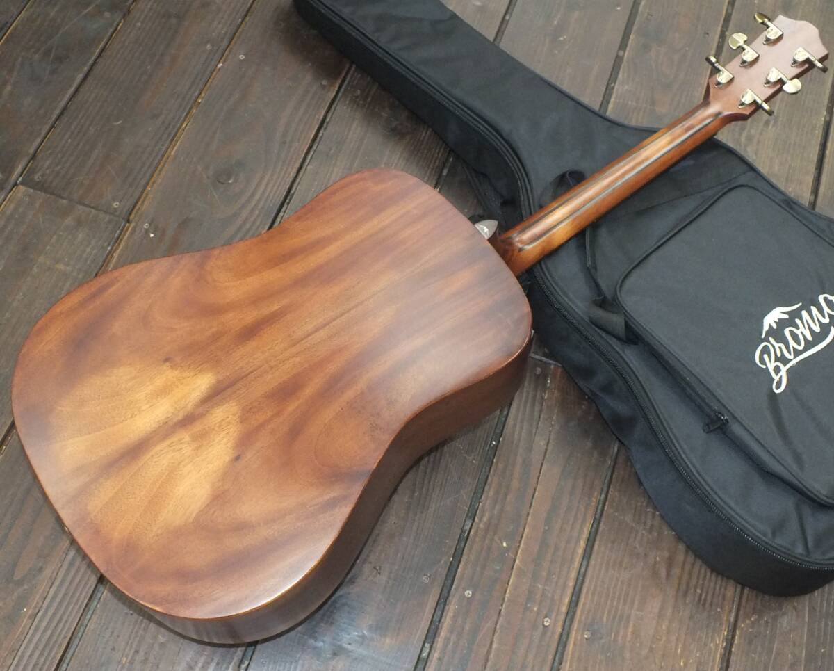 送料無料！ほとんど新品未使用・Bromo・ブロモ・オール単板モデル・BAR1HM・アコースティックギター・ギグバッグ付属 の画像6