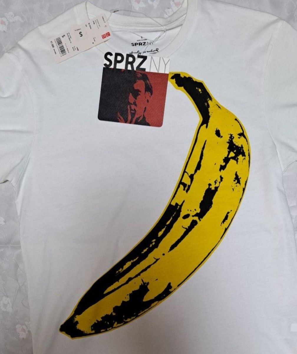 Andy Warholアンディ・ウォーホル バナナ 半袖Tシャツ 白ホワイト入野自由