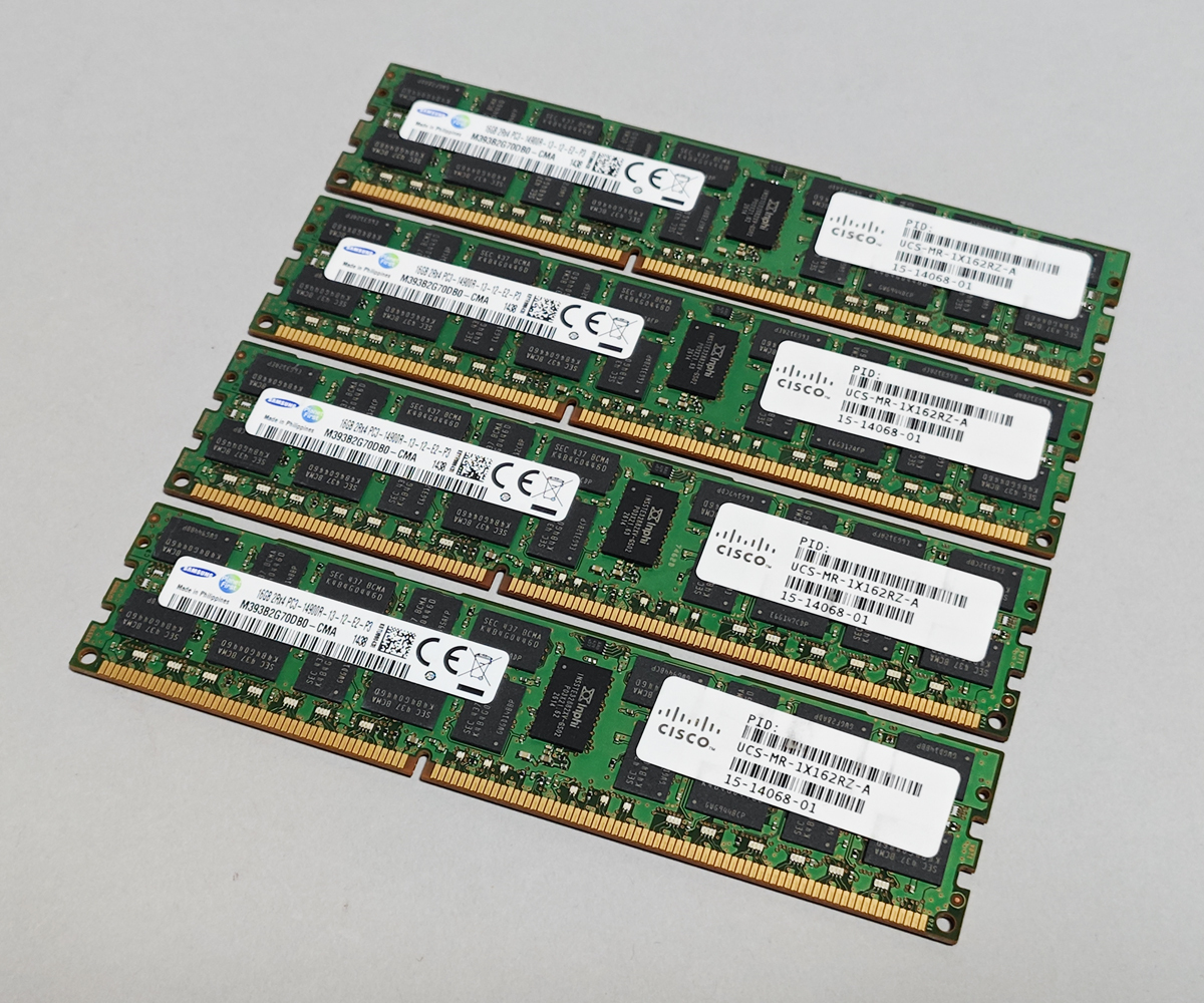 1866MHz 16GB 4枚組 合計 64GB MacPro用メモリー 2013 モデル用 240pin DDR3 14900R RDIMM 2009 2010 2012 Z620 Z820 動作確認済 #0409Cの画像1