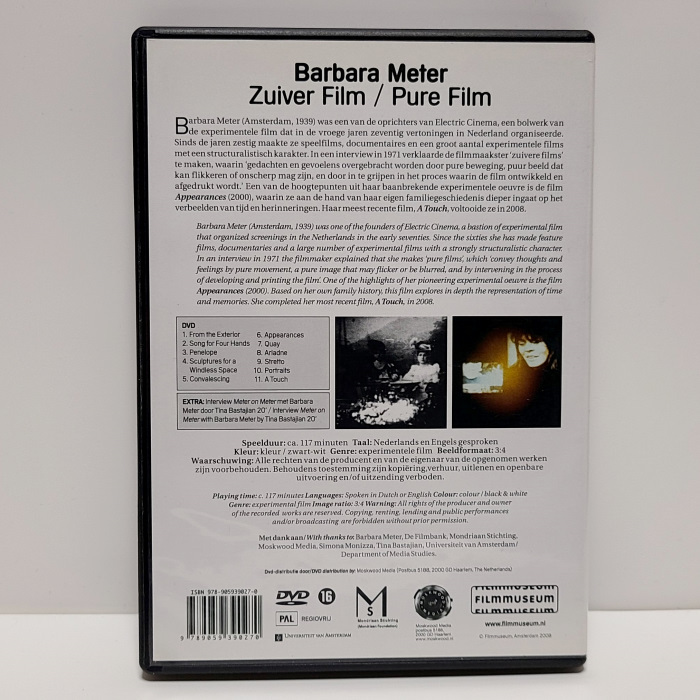 『Zuiver Film』輸入盤・中古DVD オランダの実験映像作家バーバラ・メーターが、非演出空間で純粋映画の衝動的可能性を追求した傑作集_画像2