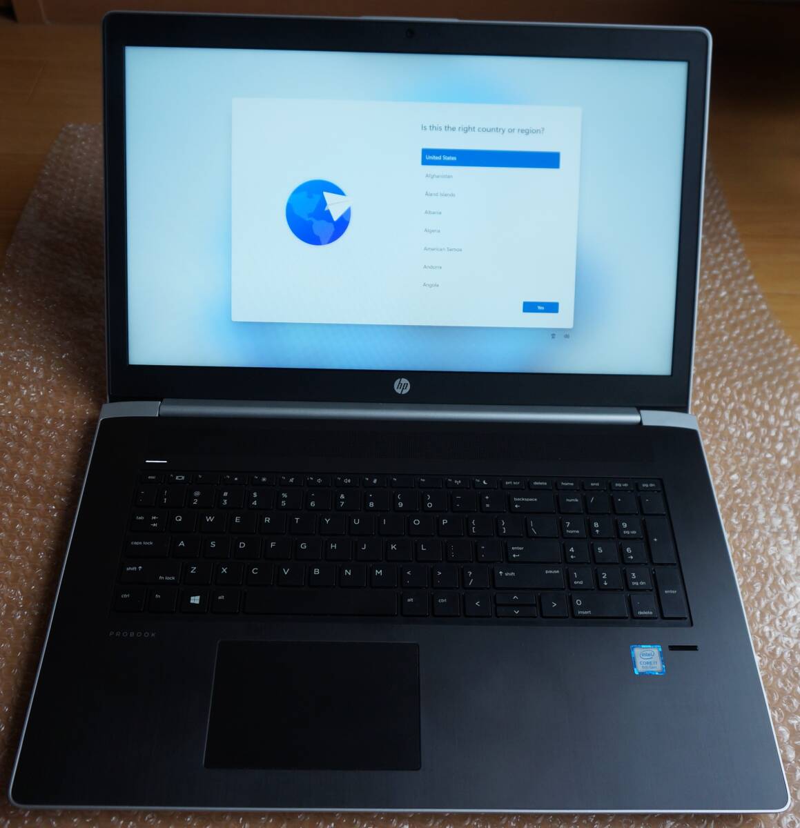 HP ProBook 470 G5 英語キーボード US配列 i7-8550U RAM 8G NVMe SSD 256G 17.3 1080p FHD GeForce 930MX-2G Win11 pro