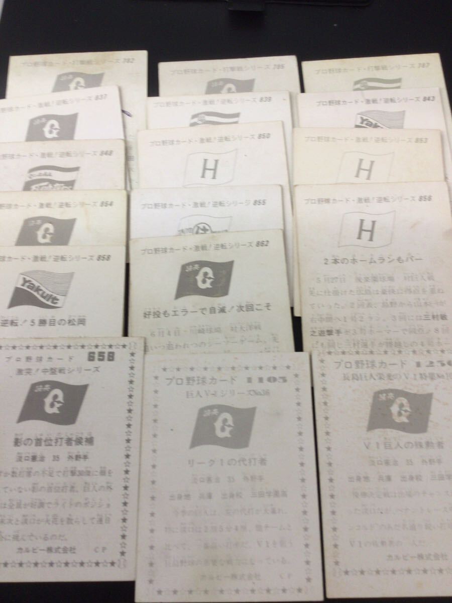 カルビー プロ野球カード 75年 セット 柴田勲 若松勉 _画像3