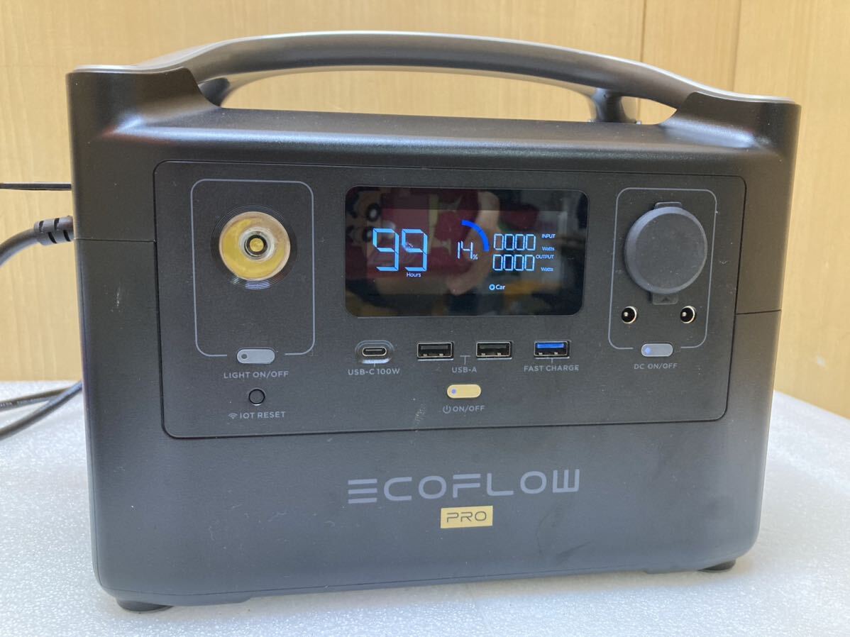 HY0944 ポータブル電源 EcoFlow エコフロー RIVER 600PRO EF4Pro USBは使用できましたがコンセントの電源が入らずジャンク品扱いの画像2