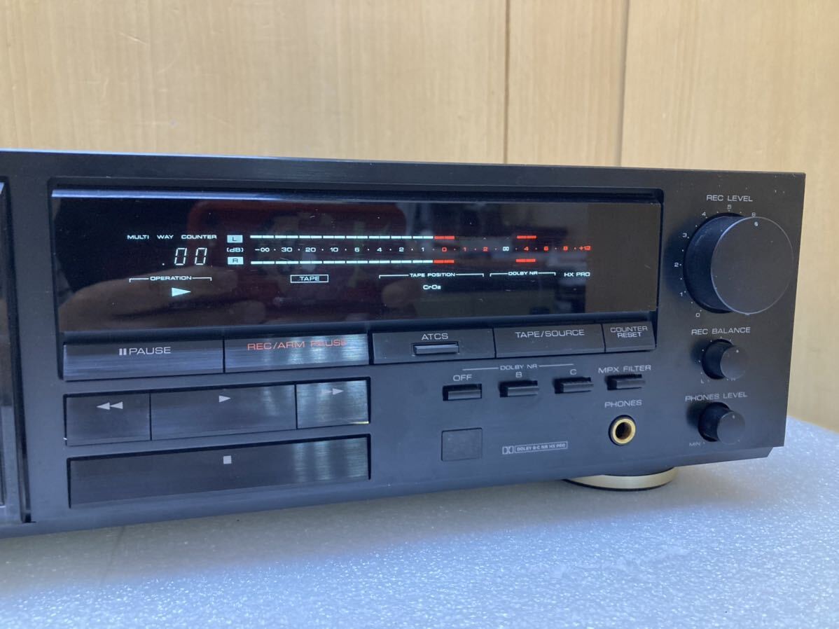 HY1173 KENWOOD KX-9010 ケンウッド カセットデッキ ステレオ オーディオ機器 通電確認のみ 再生NG 現状品 0426の画像2