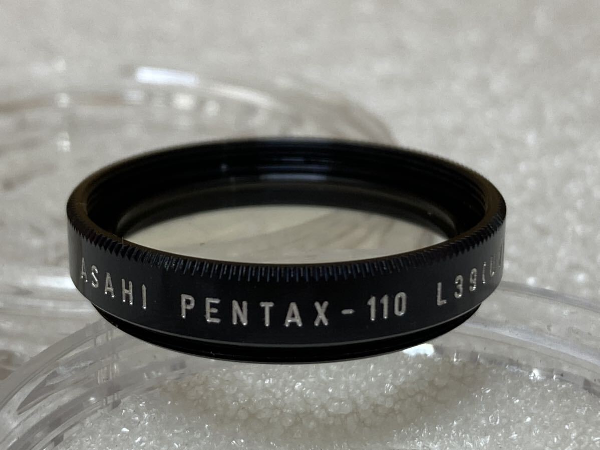 HY1248 ASAHI PENTAX -110 L39 (UV) 25.5ｍｍ ／30.5mm アサヒ ペンタックス 黒枠ねじ込み式 UVフィルター ケース付き 2点まとめ　現状品_画像2