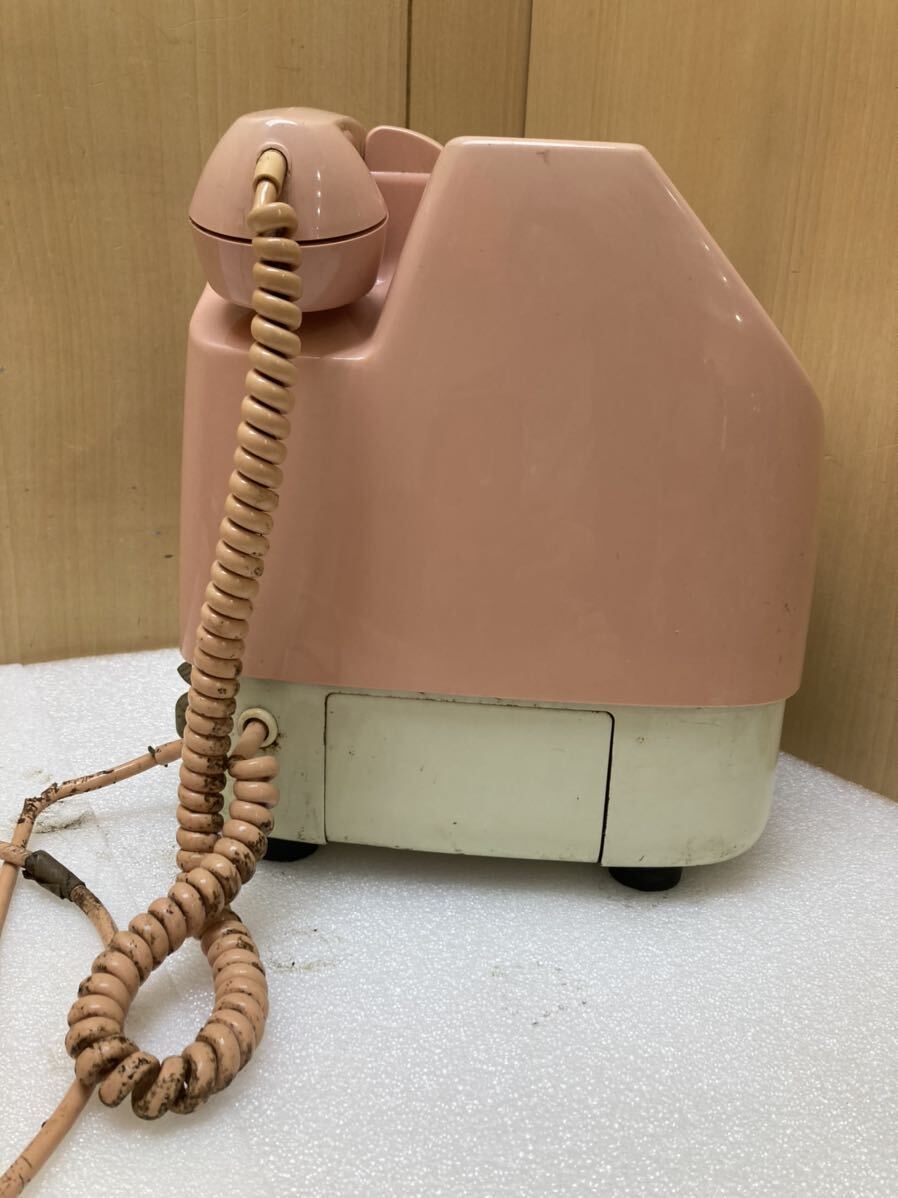 HY0966 当時物 特殊簡易公衆電話 675S-A2 1981年 カギ無し公衆電話 ピンク電話 昭和レトロ 日本電信電話株式会社 現状品の画像3