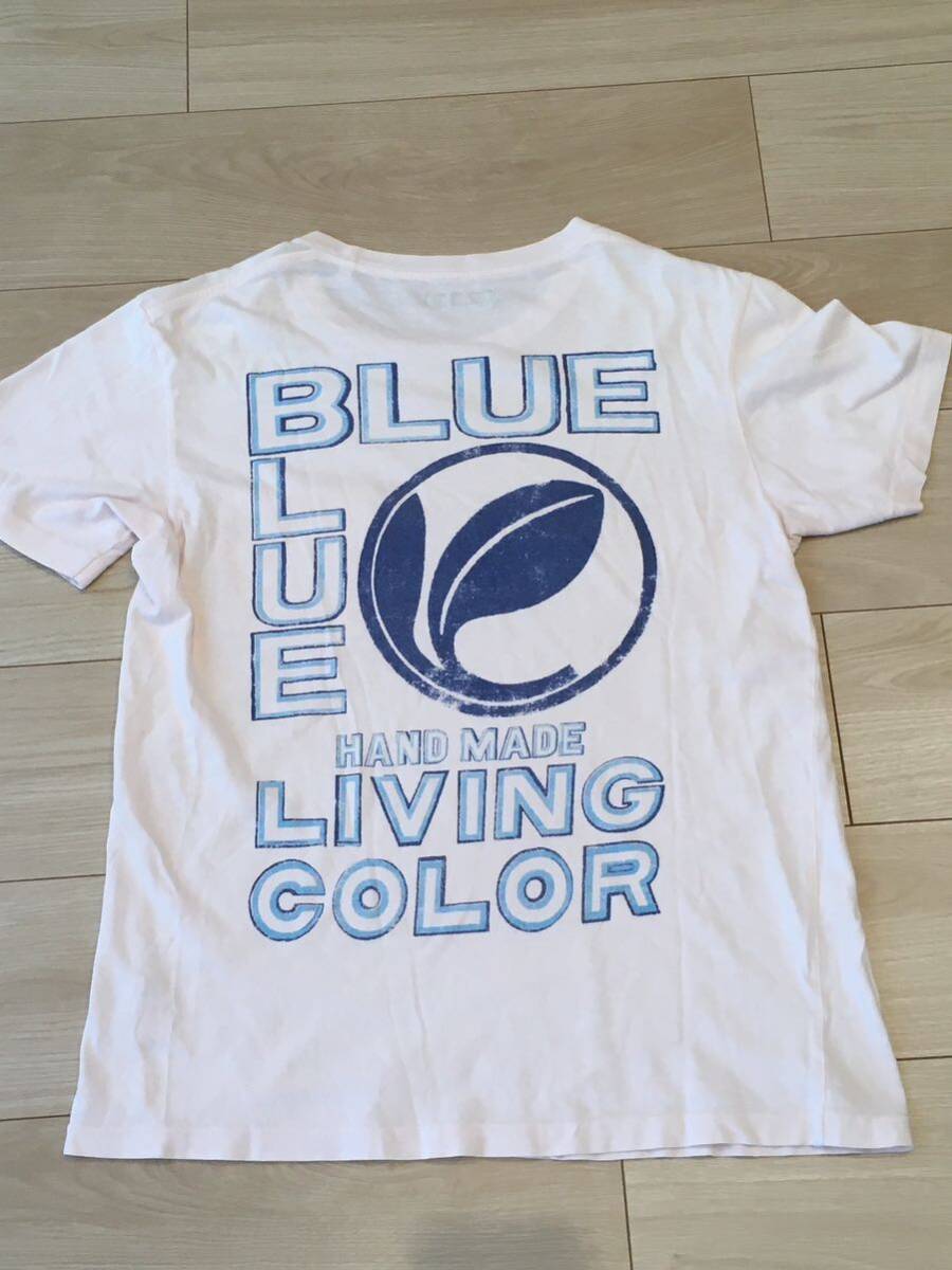 BLUE BLUE 半袖 Tシャツ 1サイズ ライトピンク 胸ポケット MADE IN JAPAN バックプリント ブルーブルー 日本製_画像6