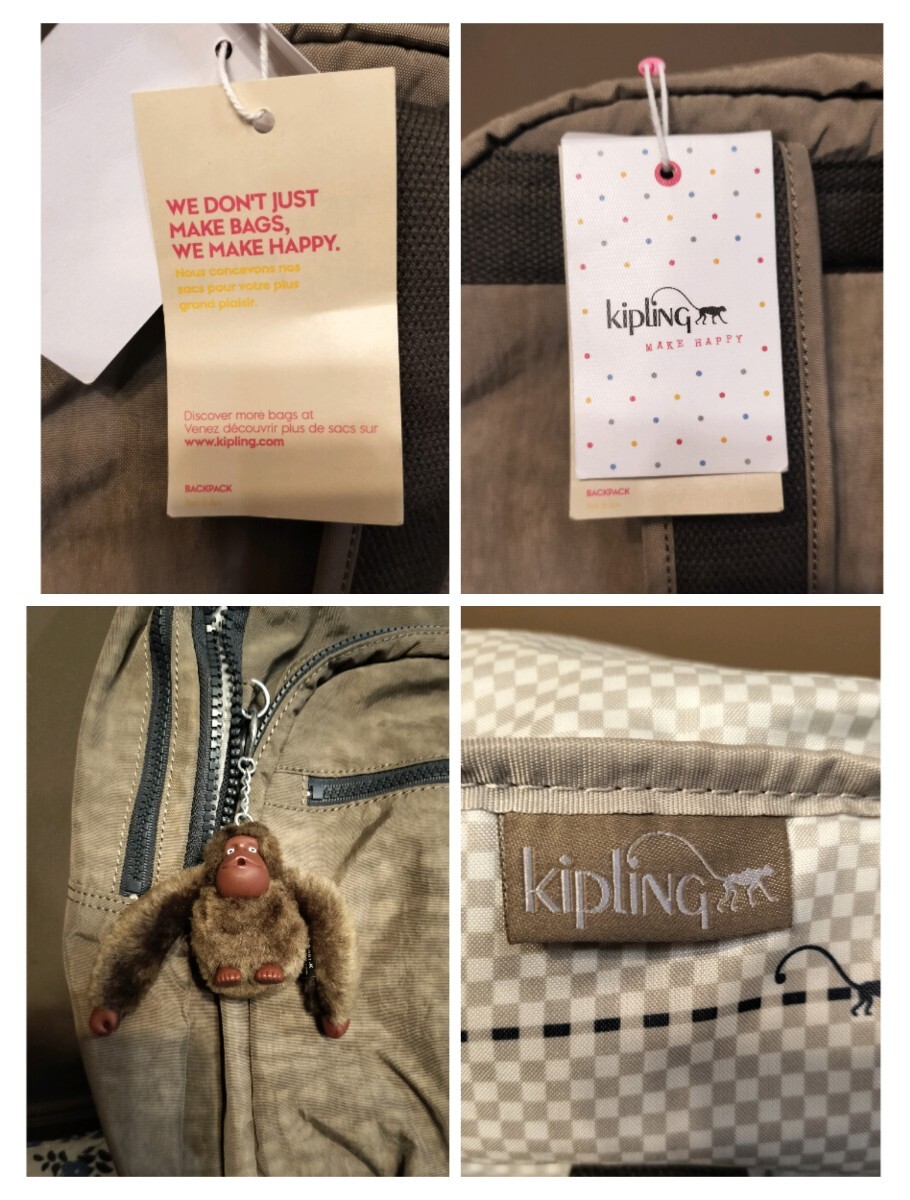 K04284 *Kipling/ Kipling рюкзак оттенок коричневого очарование имеется с биркой не использовался товар *