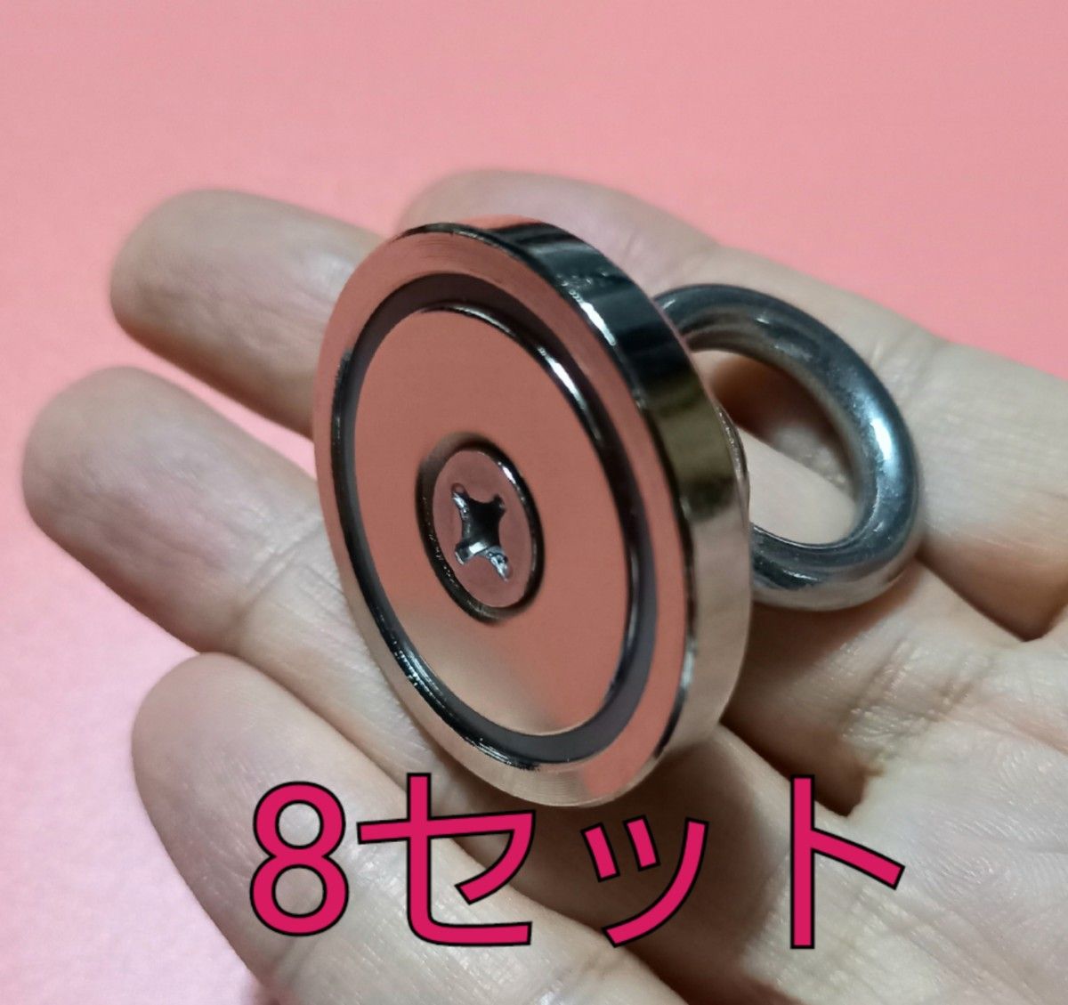 穴が開いた超強力 大型 直径36mm ネオジム磁石 8個 ネオジウムmagnet