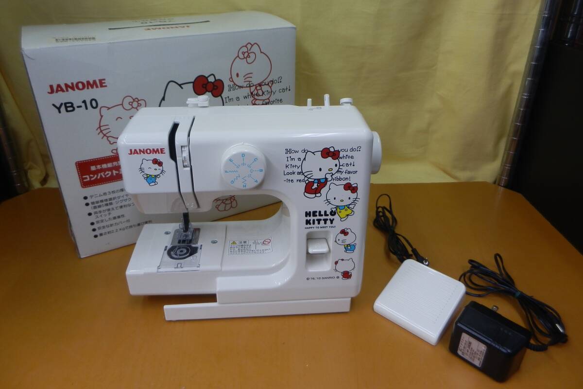 *3220 JANOME Sanrio Hello Kitty швейная машина YB-10 б/у прекрасный товар 