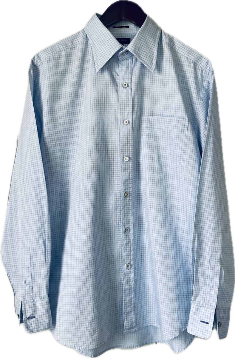 未着用◆ポールスミスコレクション Paul Smith COLLECTION グラフチェック 長袖シャツ ビジネスシャツ メンズ sizeXLの画像3