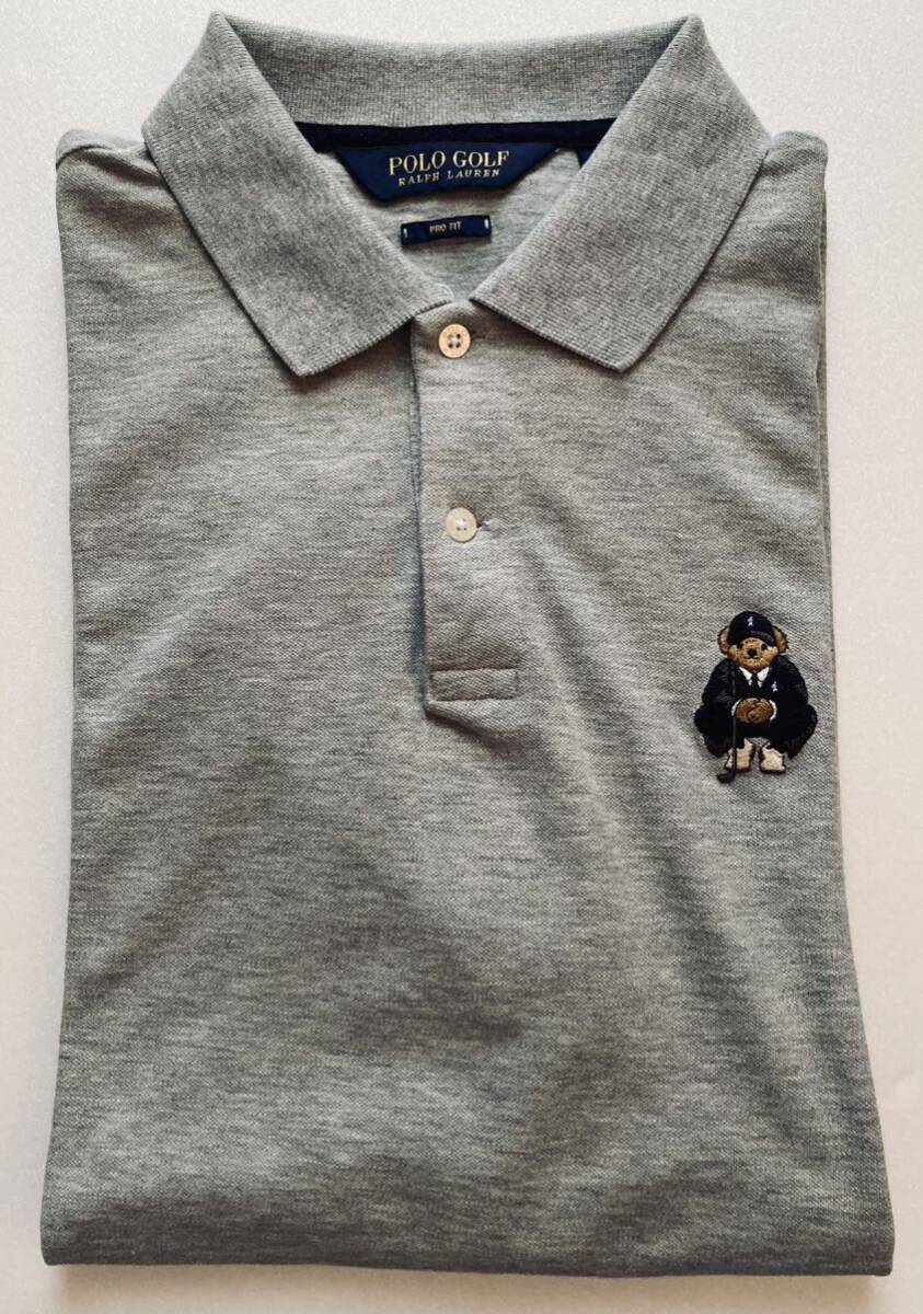 美品◆POLO RALPH LAUREN GOLF ポロ ラルフローレン ゴルフ　ポロベア刺繍　半袖ポロシャツ　半袖ゴルフシャツ　サイズLG PRO FIT_画像1