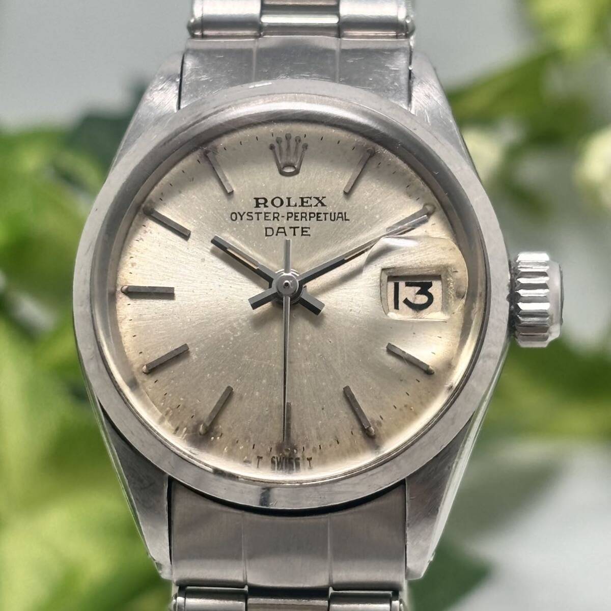 ROLEX ロレックス OYSTER-PERPETUAL オイスターパーペチュアル 6516 リベットブレス 風防傷なし リューズねじ込み良好 メンテ済 の画像3