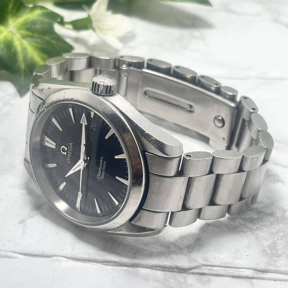 Ω OMEGA SeaMaster AquaTerra オメガ シーマスター アクアテラ デイト 短針回し正常 ねじ込みOK メンズ ウォッチ の画像7