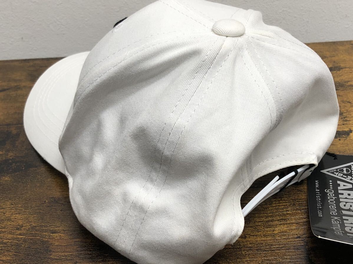 # unused goods ARISTRIST Aristo list cap hat white Professional Wrestling apparel A.T emblem 