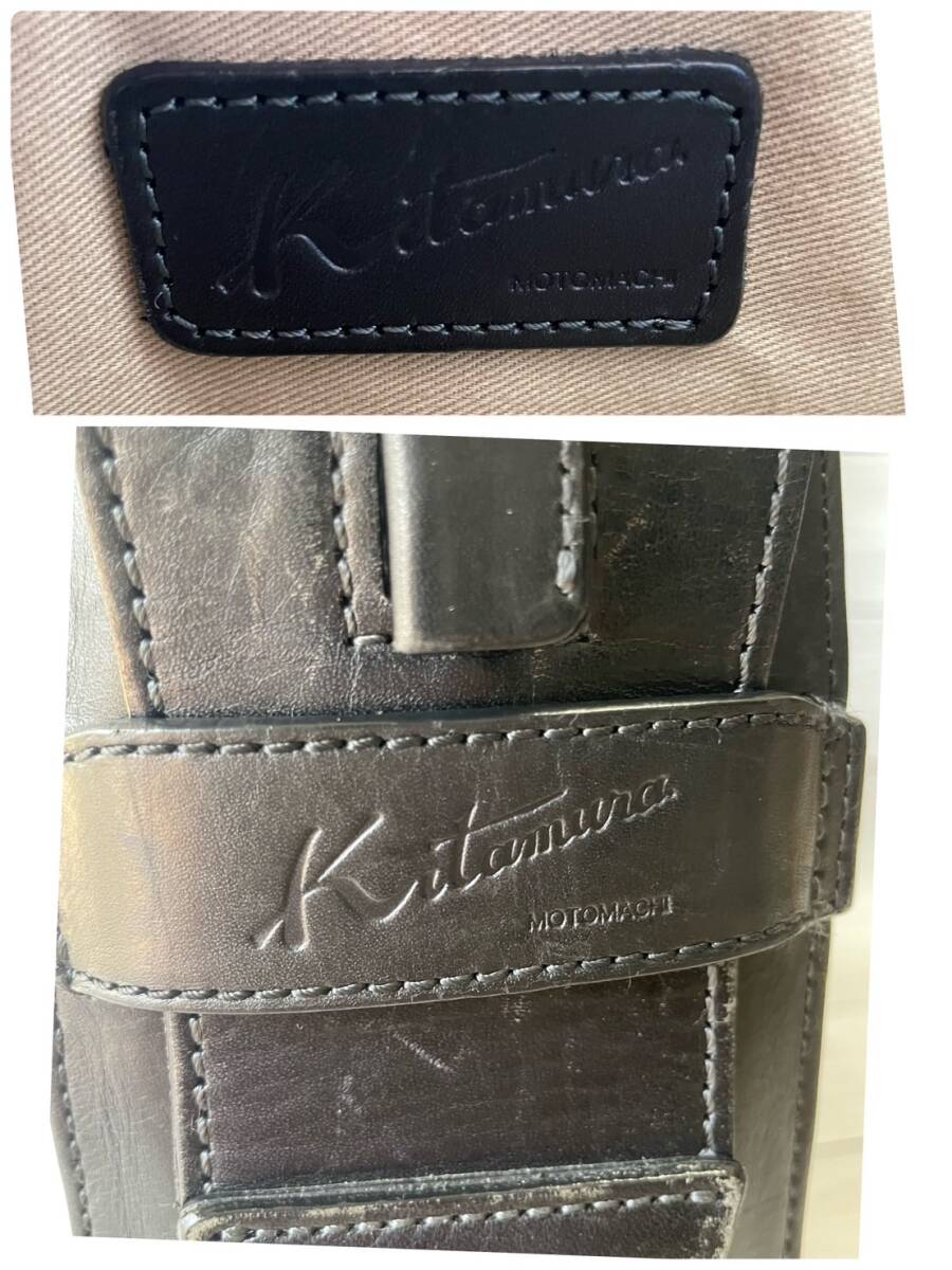 【美品】キタムラ Kitamura ビジネスバッグ ブリーフケース 本革 レザー 2way ブラック 黒 A4収納可 斜め掛け 大容量 トートバッグ メンズの画像9