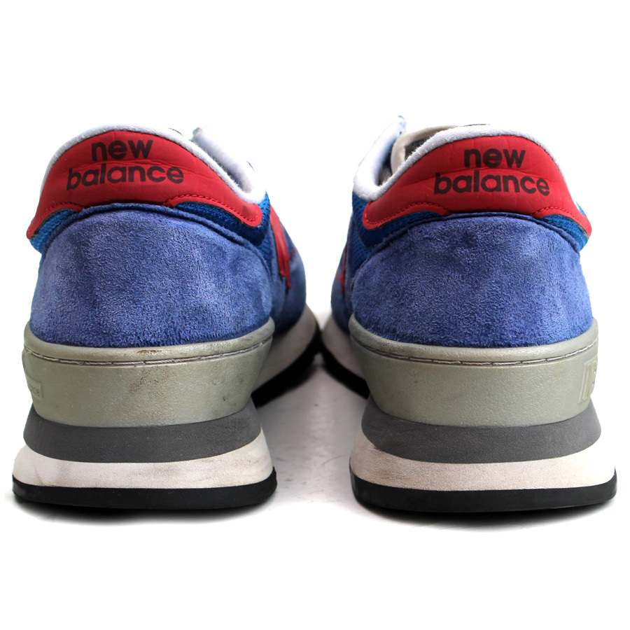 USA made * New balance NEW BALANCE* low cut sneakers US10=28 M990SB leather mesh blue red men's hh i-719
