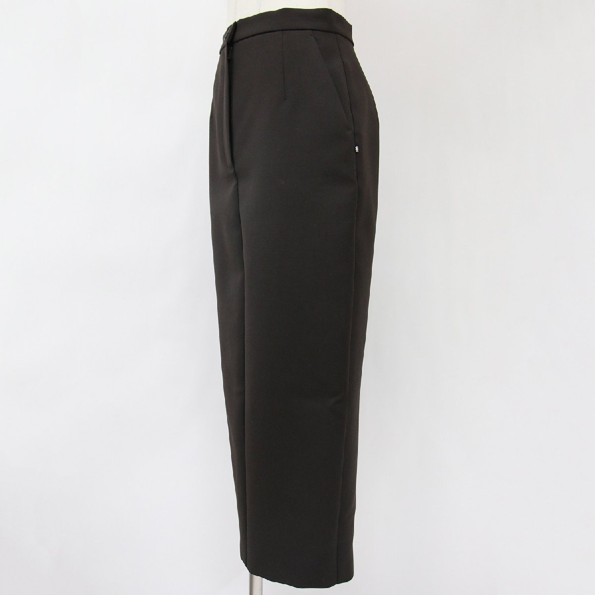 SPORTMAX Sports Max skirt long pen sill skirt dark brown 36 wool tight skirt bottoms office beautiful .