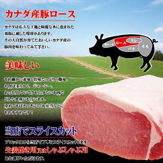 カナダ産豚ロース生姜焼き用3～4mmスライス 500ｇ 冷凍_画像3