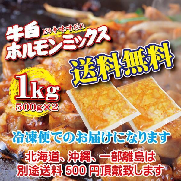 送料無料牛ホルモンミックスピリ辛味噌1ｋｇ2セット落札おまけ付_画像5