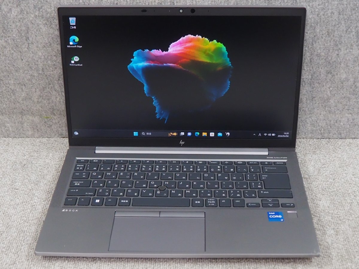 [191] ☆ Win11認証済 ☆ hp Zbook Firefly 14 G8　Core i7-1165G7 2.80GHz/32GB/SSD 512GB/NVIDIA T500 ☆_画像2