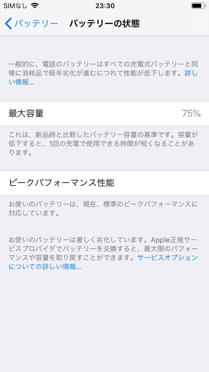 動作品　Apple iPhone6 64GB au スペースグレイ　_画像9