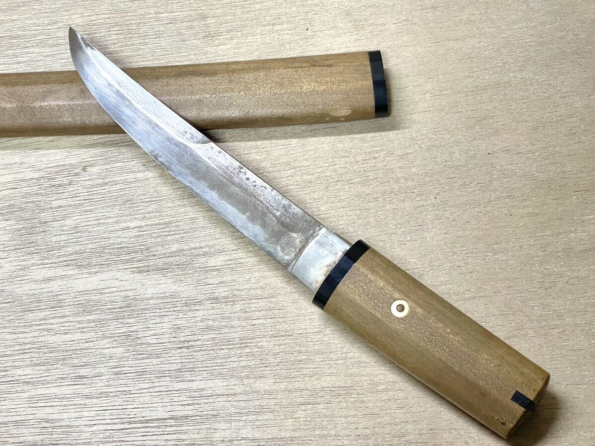 短刀 合法寸法 刃渡14cm 小刀 古いもののようです。の画像2