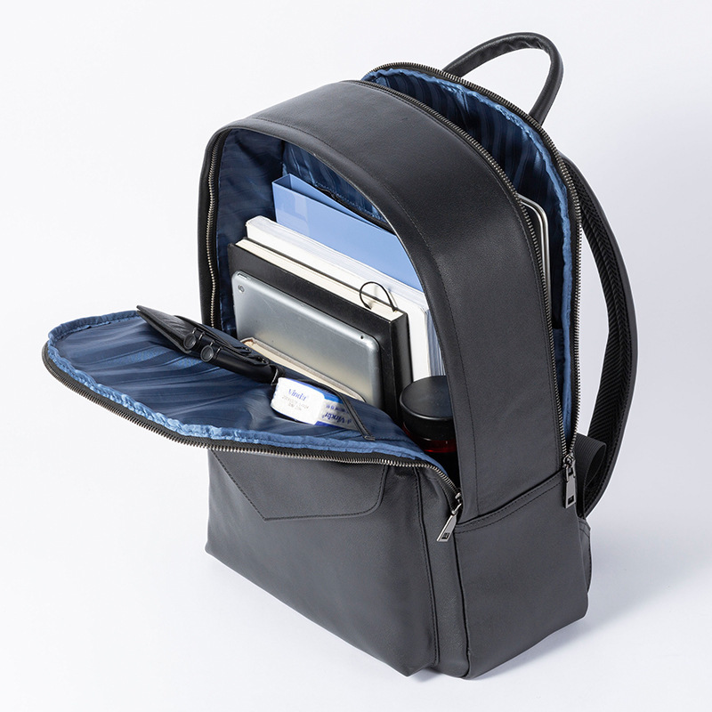 送料無料 リュック メンズ デイパック ビジネス バッグ バックパック 本革 ビジネスリュック A4サイズ書類収納 プレゼント 通勤通学 の画像5