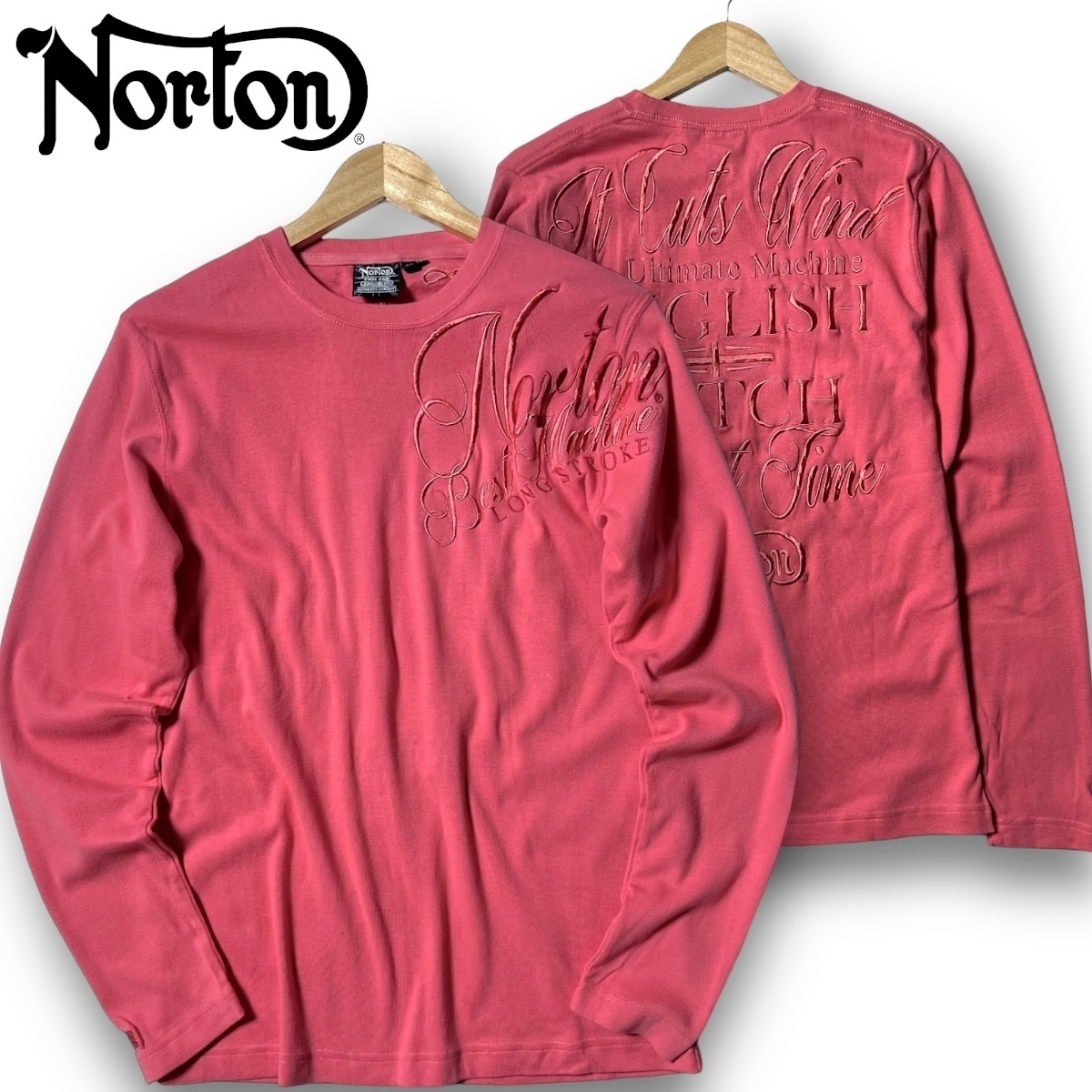 新品 Norton ノートン GOTCHA取扱い ビッグロゴ 刺繍 長袖 Tシャツ ロンT インナー M 春夏 メンズ ゴルフに最適 サーフ サーフィン◆B3508bの画像1