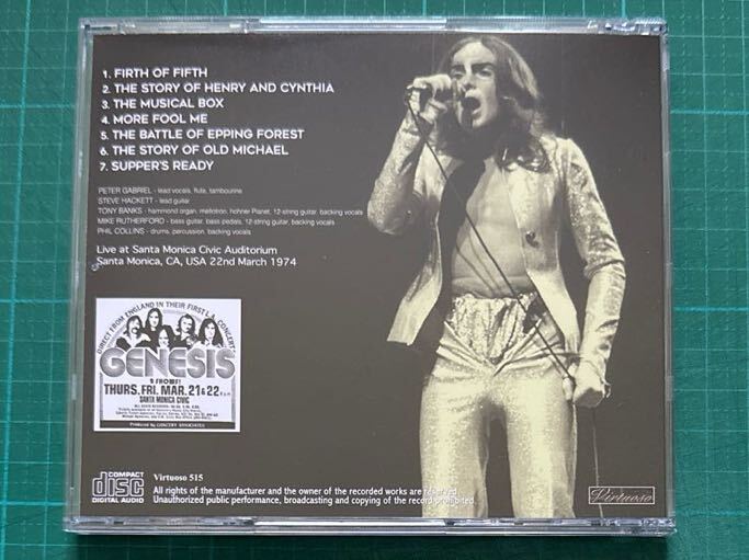 Genesis Santa Monica 1974 Barry Goldstein Master の画像2