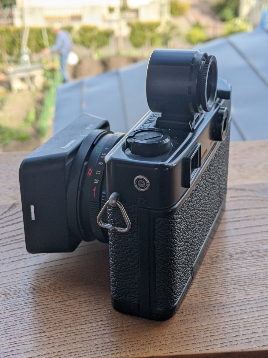 YASHICA ELECTRO35 CCN ヤシカエレクトロ35+hamaフード+外付ファインダー ジャンク品の画像10