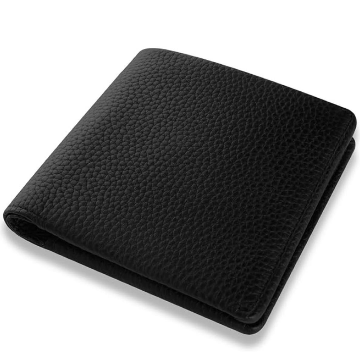 [COGURE] コグレ 財布 二つ折り シュリンクカーフレザー COPM02-Black ブラック
