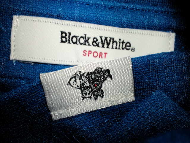 BGS9701XW◆Black&White◆新品◆青◆ＬＬ◆春夏◆ブラック＆ホワイト◆半袖シャツ メンズ_画像8