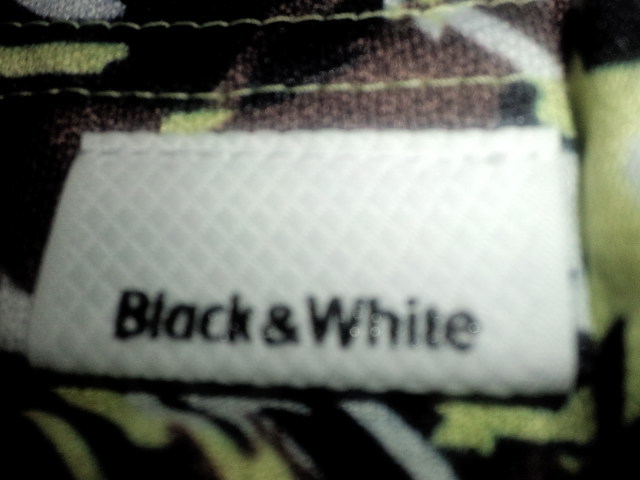 BGS9710XF*Black&White* new goods * hose pattern *M* spring summer * black & white * short sleeves print shirt 