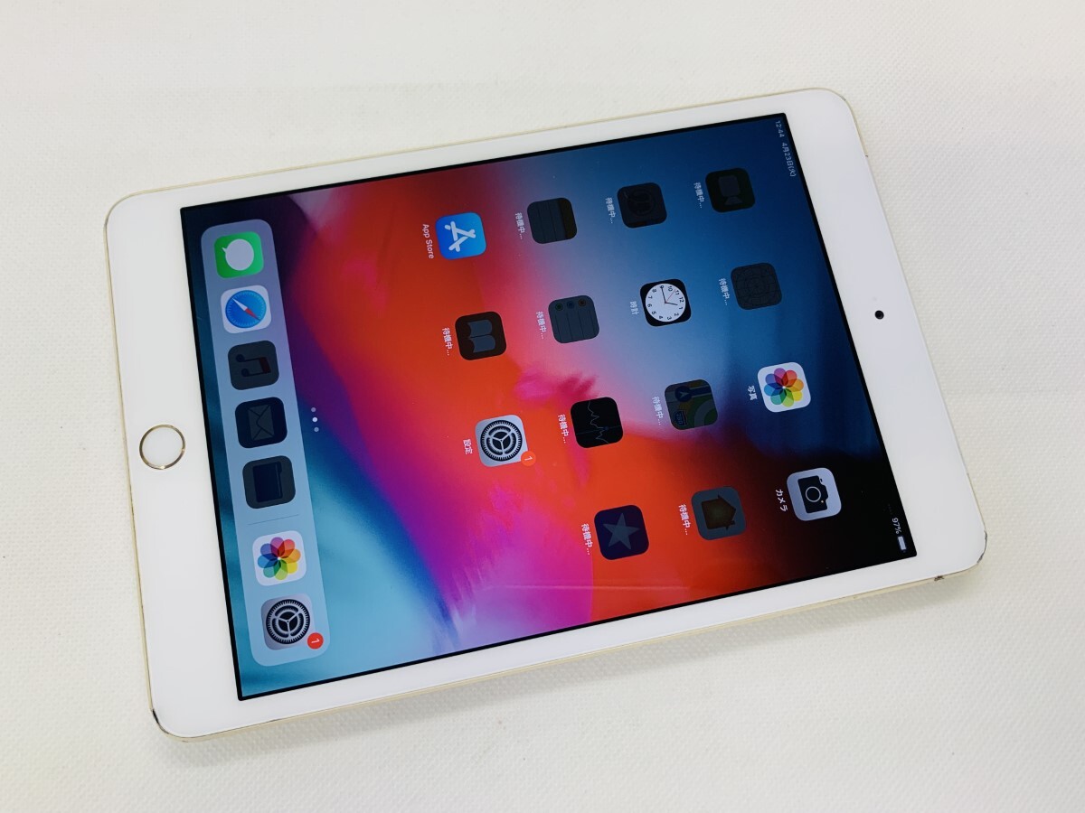 ★送料無料★au★A1600iPad mini 3 Wi-Fi + Cellular 128GB★ゴールド★0726004747★SYS★04/24の画像1