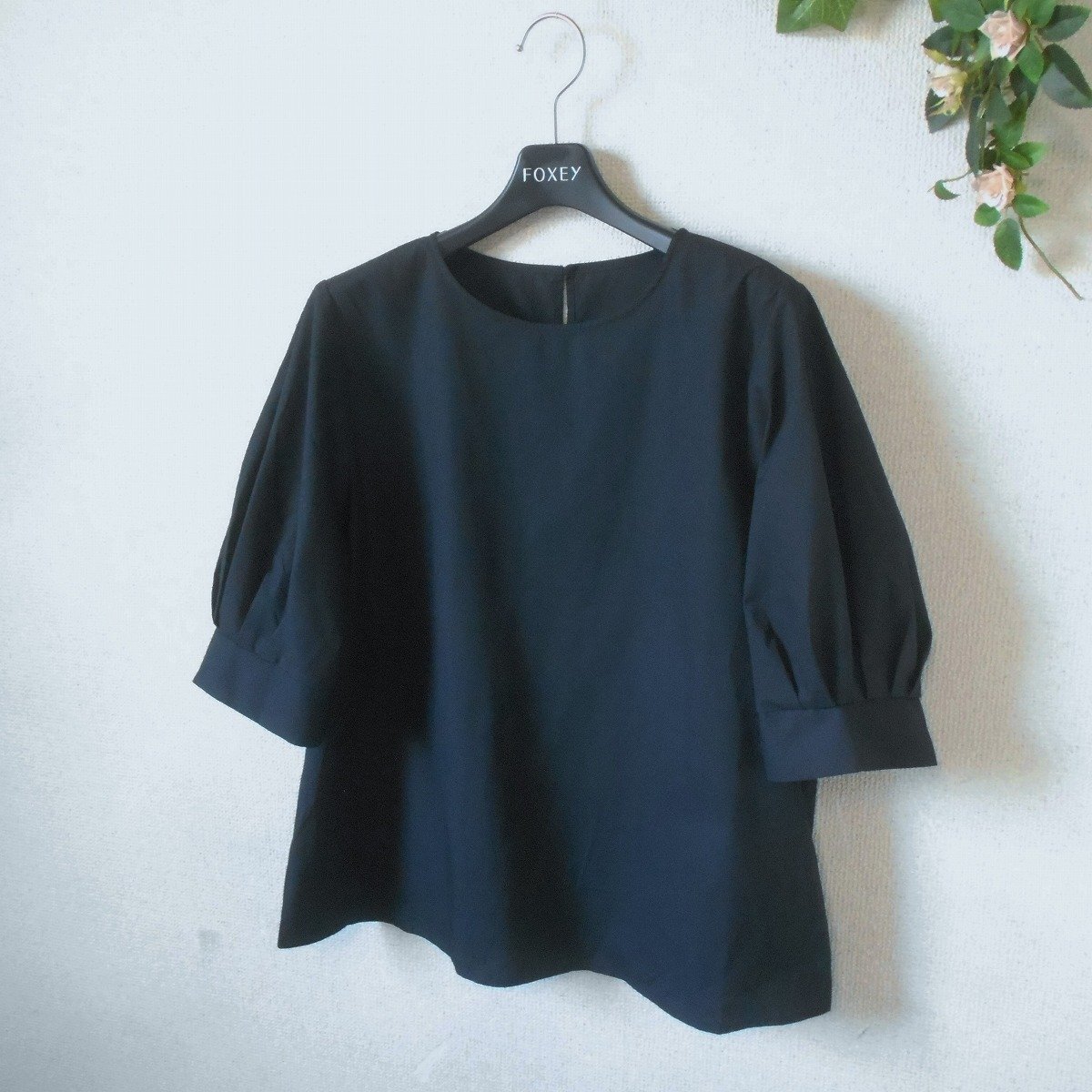 ope-k dot clip OPAQUE.CLIP blouse lady's L black pull over world 