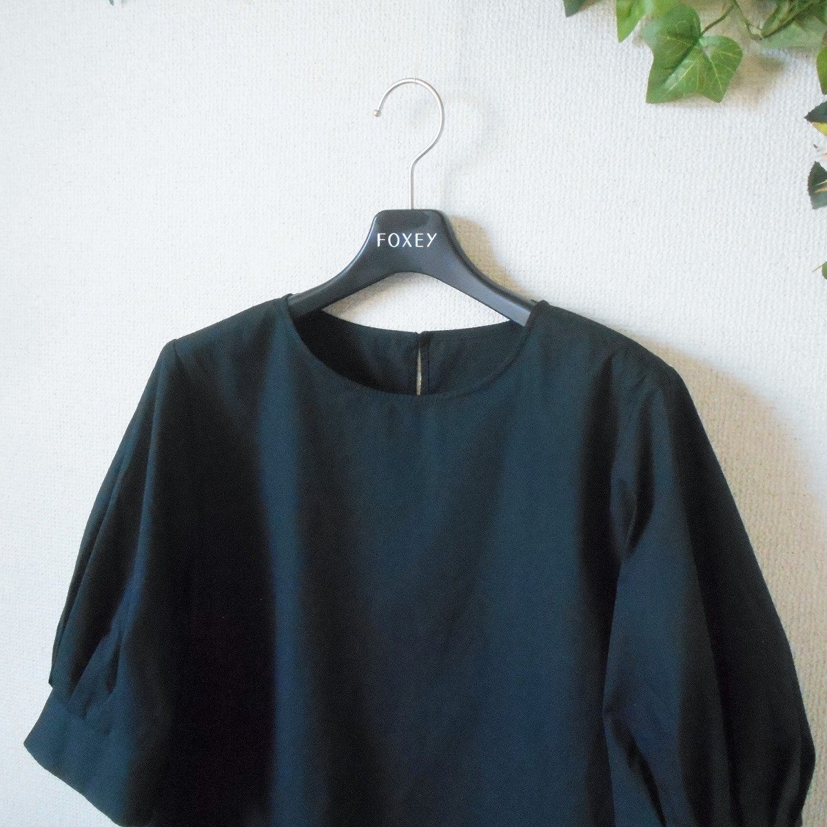 ope-k dot clip OPAQUE.CLIP blouse lady's L black pull over world 