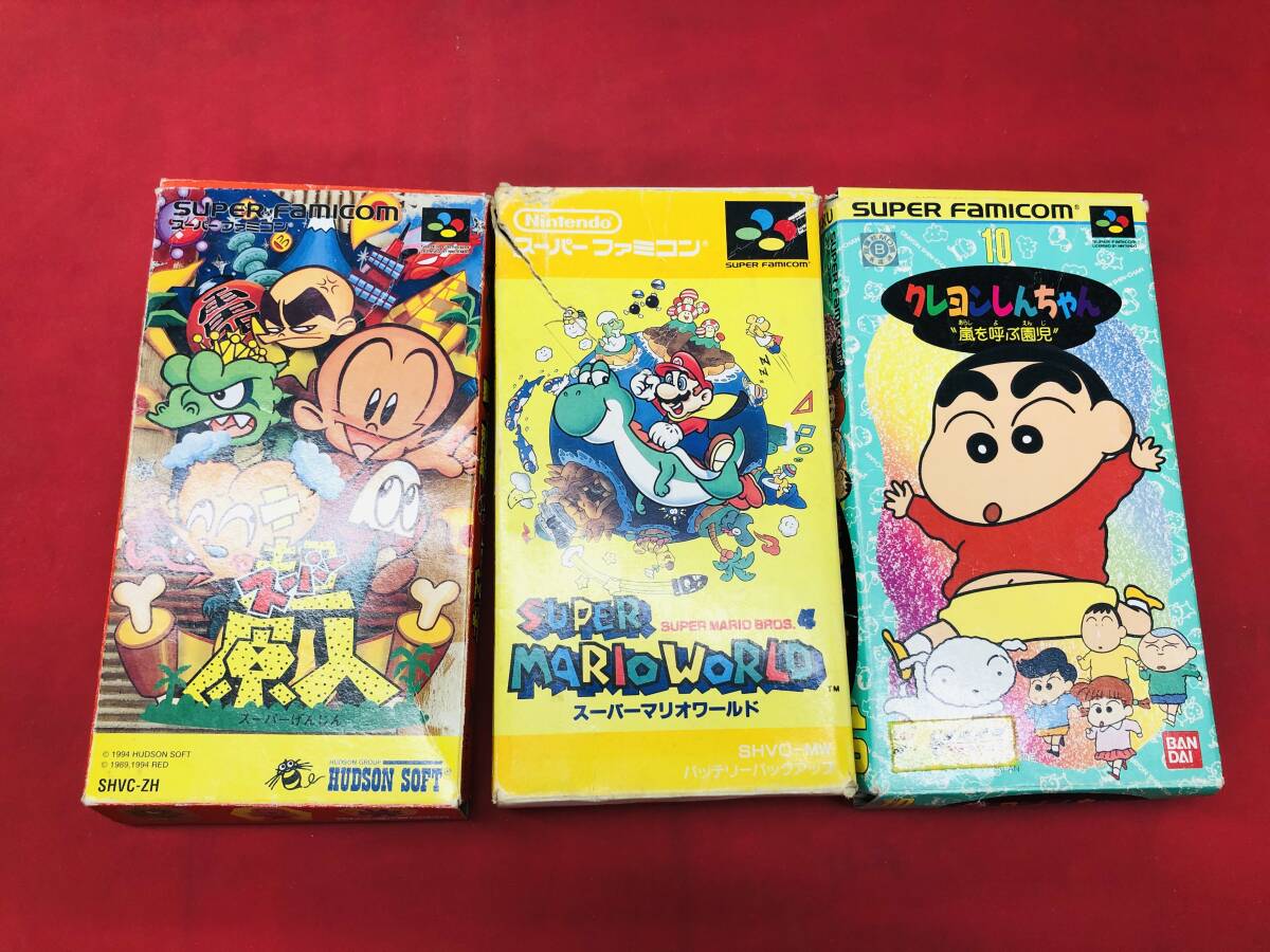 スーパー原人 超原人 クレヨンしんちゃん スーパー マリオワールド 箱説付 同梱可！即決！大量出品中！ 3本 セット