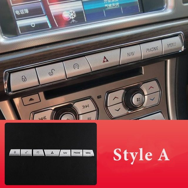 XF 2012-2015 A audio button cover Jaguar car modification interior centre control shift panel button equipment ornament sticker car accessory 