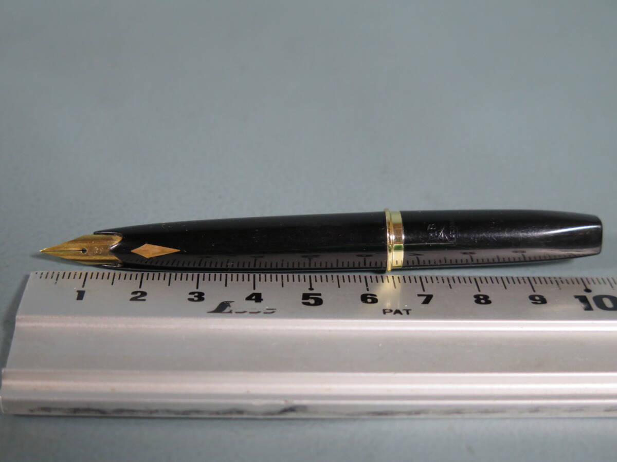 [ writing brush chronicle not yet verification ] fountain pen ② platinum 2 pcs set 18 black pen .18K small ./ middle character *PLATINUM black 