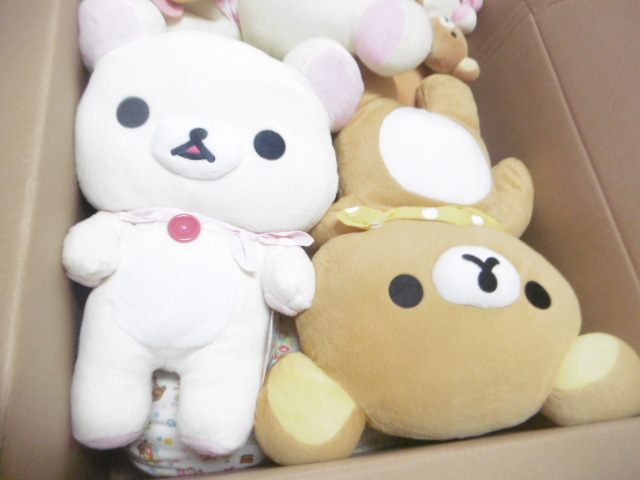 リラックマ rirakkuma　コリラックマ サンリオ Sanrio Bear 子供向け 人気 入れ物 一円スタート　ぬいぐるみ　大量　まとめ　色々　